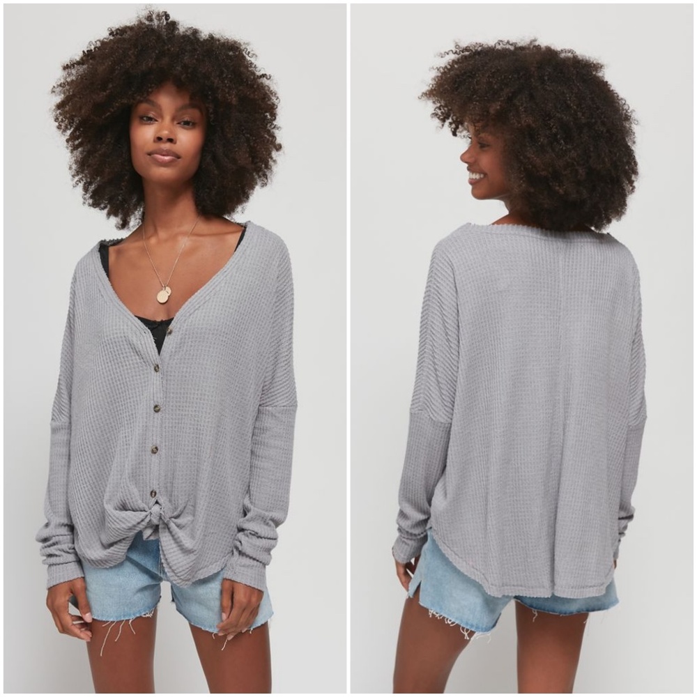 Out From Under Jojo Button Front Thermal Top